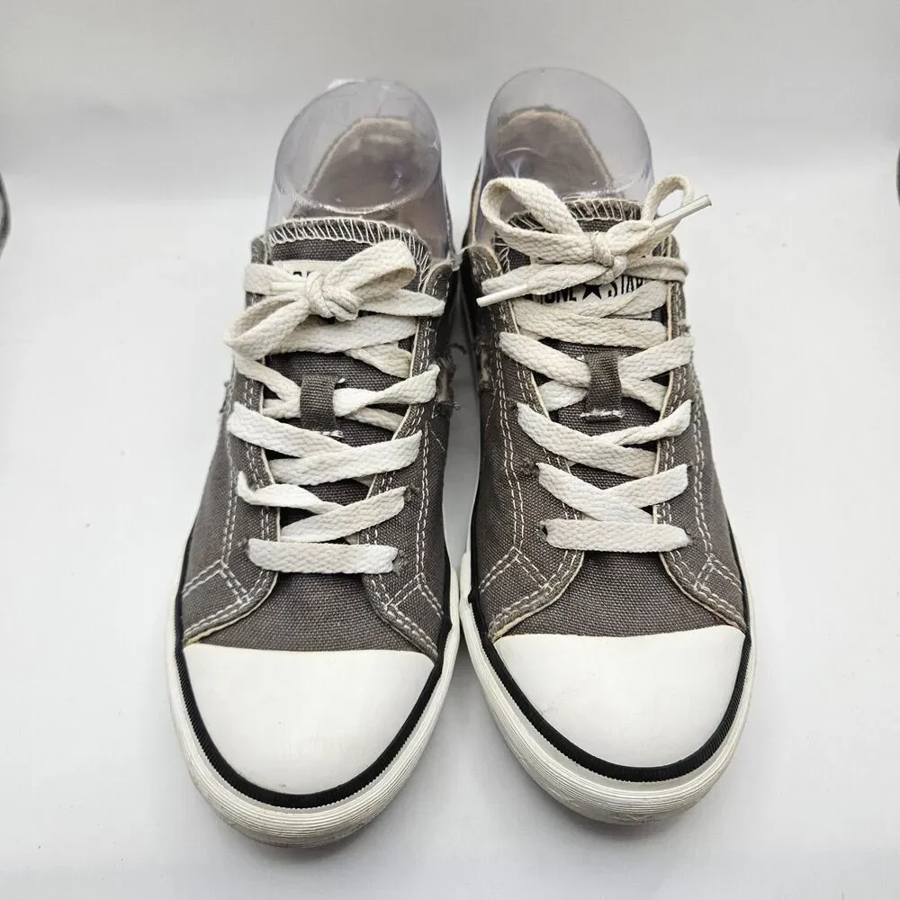 Converse One Star JUNIORS Gray Star Sneakers Classic Skate Grunge Alt Sz US 4